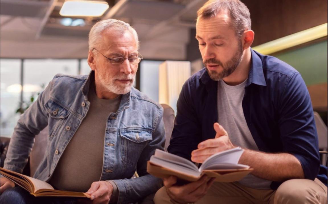 Learner reviewing course materials after session
